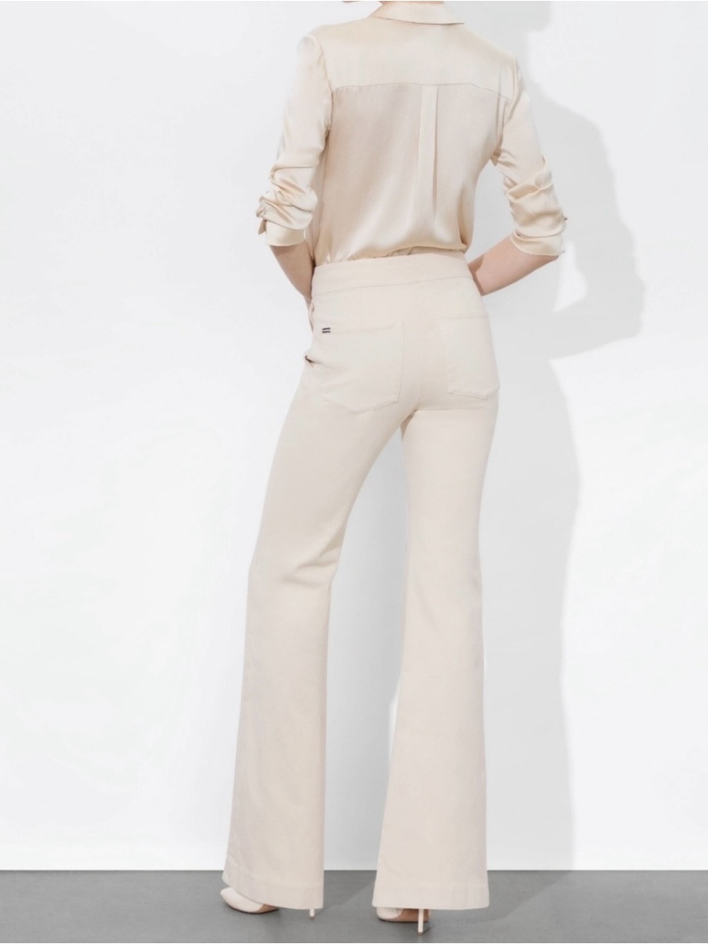 Alice + Olivia The Trouser Jean Chino High Rise Flare Pants - Picture 6 of 8